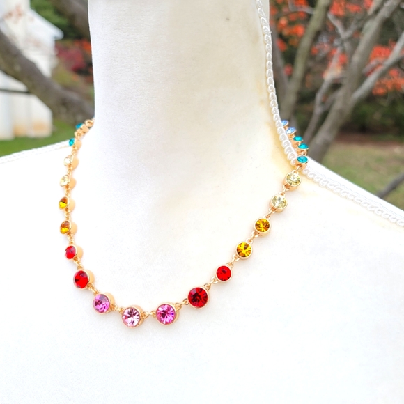 J Crew Crystal Statement Rainbow 
